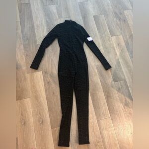 Windsor Black Leopard Print Catsuit